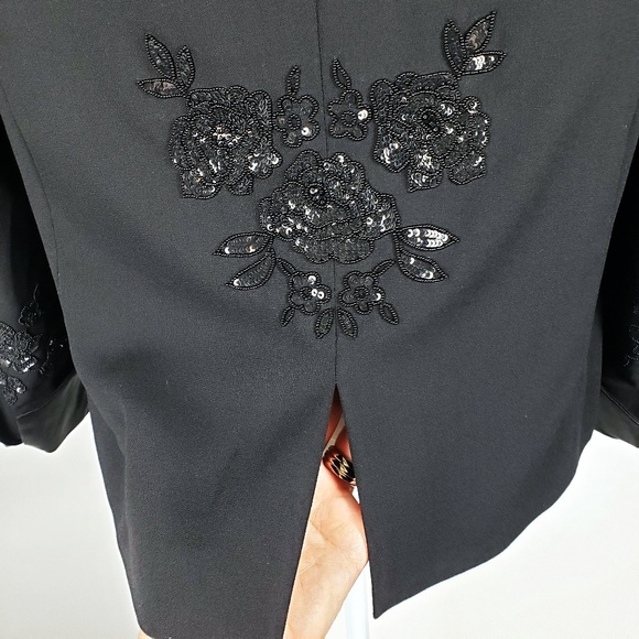 Escada Embellished Evening Blazer Black Size 12/42 - Picture 6 of 8